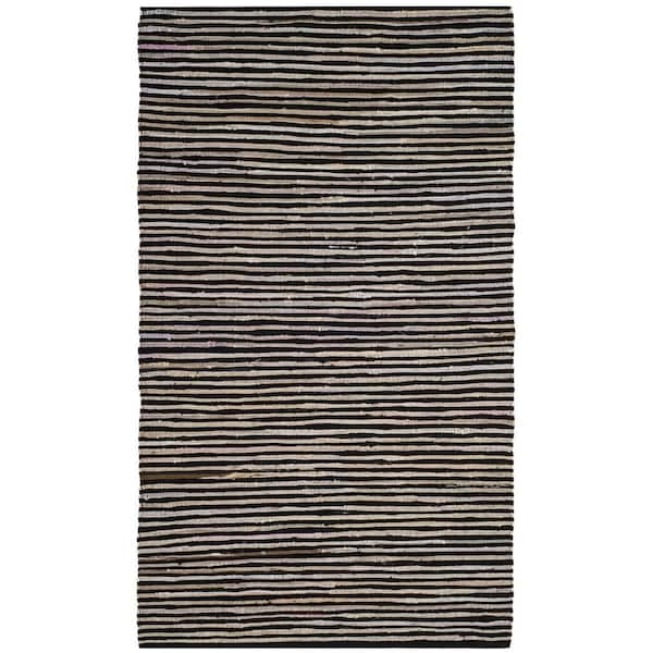 Safavieh Rag Rug Medium Rectangle Area Rug, Black and Multi - 6 x 9 ft. RAR130Q-6 - main